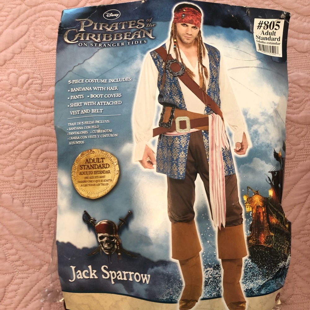Men’s Jack Sparrow pirate costume adult standard